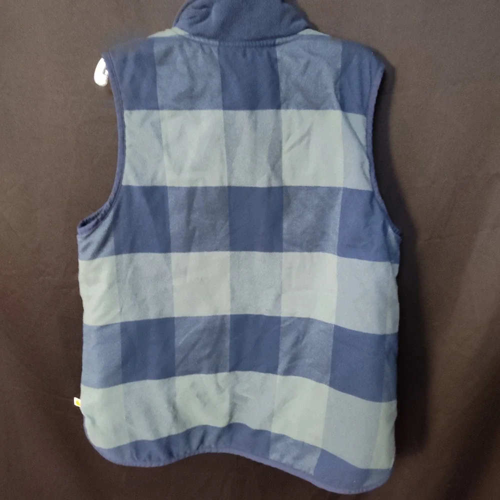 Carhartt med vest reversible plaid flannel quilted blue grey gray outdoor work